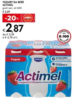 Bennet Yogurt da bere ACTIMEL offerta