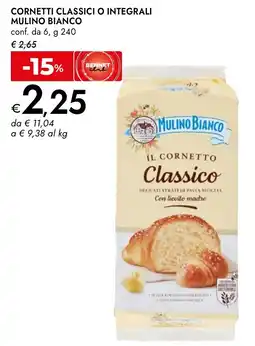 Bennet Cornetti classici o integrali MULINO BIANCO offerta