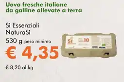 NaturaSì Uova fresche italiane da galline allevate a terra Sì Essenziali NaturaSì offerta
