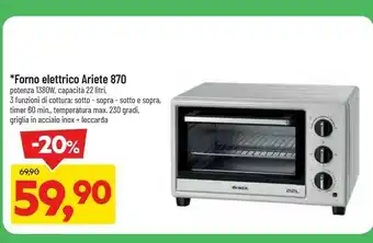 DPiù Forno elettrico 870 offerta
