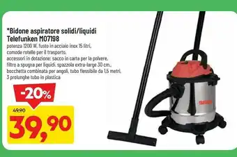 DPiù Bidone aspiratore solidi offerta