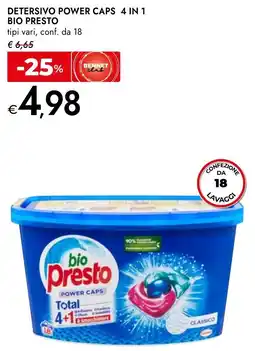 Bennet Detersivo power caps 4 in 1 BIO PRESTO offerta