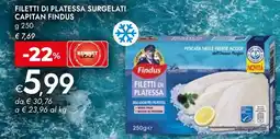 Bennet Filetti di platessa surgelati capitan FINDUS offerta