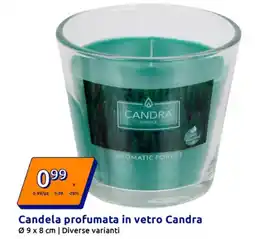 Action Candela profumata in vetro Candra offerta