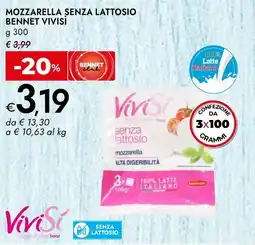 Bennet Mozzarella senza lattosio BENNET VIVISI offerta