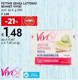 Bennet Fettine senza lattosio BENNET VIVISÌ offerta