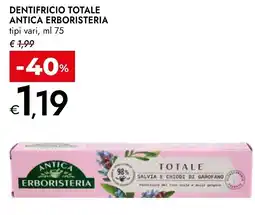 Bennet Dentifricio totale ANTICA ERBORISTERIA offerta