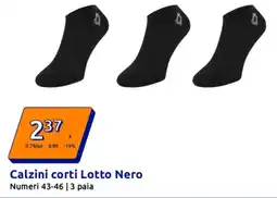 Action Calzini corti Lotto Nero offerta