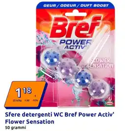 Action Sfere detergenti WC Bref Power Activ' Flower Sensation offerta