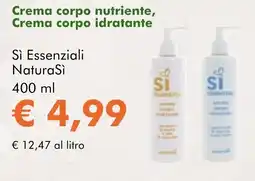 NaturaSì Crema corpo nutriente, Crema corpo idratante Sì Essenziali NaturaSì offerta