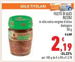 Conad Filetti di Alici Rizzoli offerta