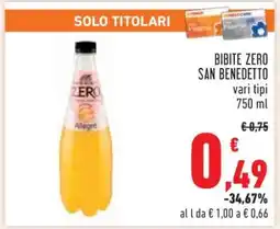 Conad BIBITE ZERO SAN BENEDETTO offerta