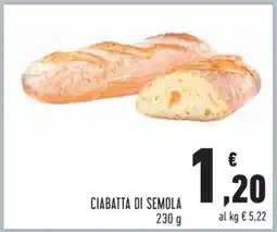 Conad Ciabatta Di Semola offerta