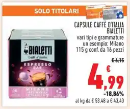 Conad CAPSULE CAFFÈ D'ITALIA BIALETTI offerta