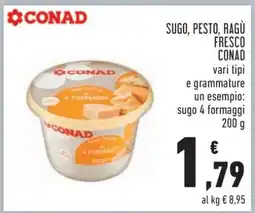 Conad Sugo, Pesto, Ragù Fresco Conad offerta