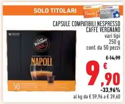 Conad CAPSULE COMPATIBILI NESPRESSO CAFFÈ VERGNANO offerta