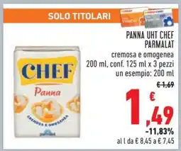 Conad PANNA UHT CHEF PARMALAT offerta
