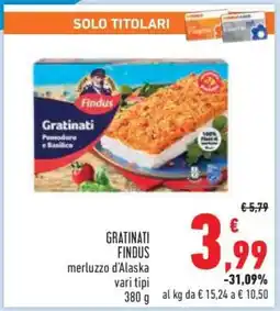 Conad Gratinati Findus offerta