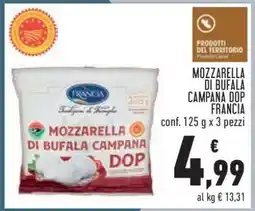 Conad MOZZARELLA DI BUFALA CAMPANA DOP FRANCIA offerta