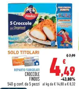 Conad Croccole Findus offerta