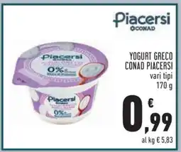 Conad Yogurt Greco Conad Piacersi offerta