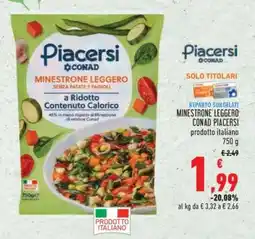 Conad Minestrone Leggero Conad Piacersi offerta