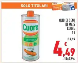 Conad Olio di Semi di Mais Cuore offerta