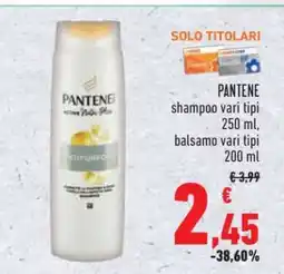 Conad PANTENE shampoo vari tipi offerta