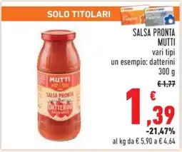 Conad SALSA PRONTA MUTTI offerta