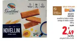 Conad Biscotti Gentilini offerta