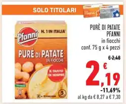 Conad PURÈ DI PATATE PFANNI offerta