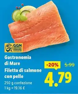 Lidl Filetto di salmone con pelle offerta