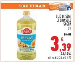 Conad Olio di Semi di Girasole Sagra offerta