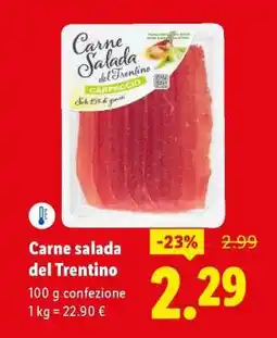 Lidl CARNE SALADA DEL TRENTINO offerta