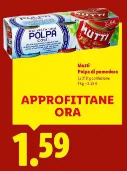 Lidl Mutti Polpa di pomodoro offerta