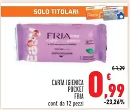 Conad CARTA IGIENICA POCKET FRIA offerta