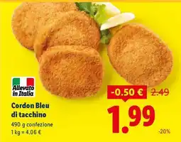 Lidl Cordon Bleu di tacchino offerta