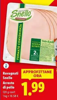 Lidl Rovagnati Snello Arrosto di pollo offerta
