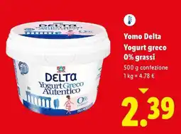 Lidl Yomo Delta Yogurt greco 0% grassi offerta
