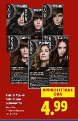 Lidl Palette Classic Colorazione permanente offerta