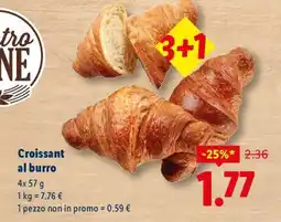 Lidl CROISSANT AL BURRO offerta