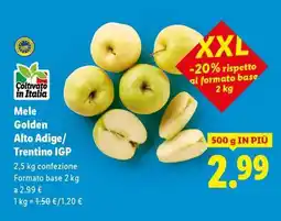 Lidl Mele Golden Alto Adige / Trentino IGP offerta