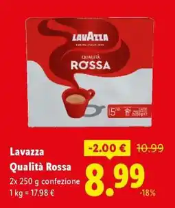 Lidl Lavazza Qualita’ Rossa offerta
