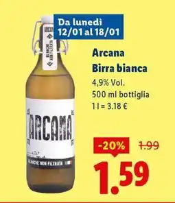 Lidl Arcana Birra bianca offerta