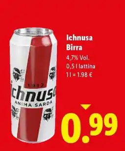 Lidl Ichnusa Birra offerta