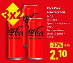 Lidl Coca-Cola Zero zuccheri offerta