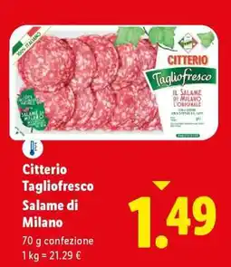 Lidl Citterio Tagliofresco Salame di Milano offerta