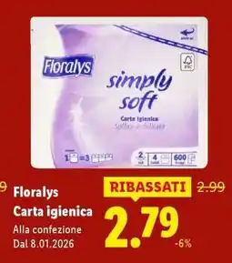 Lidl Florays Carta igienica offerta