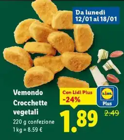 Lidl Vemondo Crocchette vegetali offerta