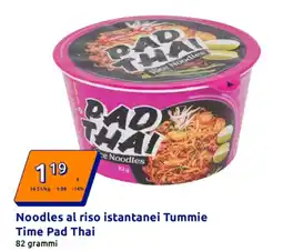 Action Noodles al riso istantanei Tummie Time Pad Thai offerta